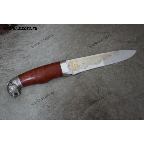 Нож «Талисман мичмана» Н1Т-Л, сталь ЭИ-107, рукоять: никель, стабилизированная береза, литьё
